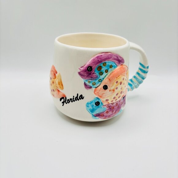 Florida Souvenir Mug Colorful Tropical Fish Ceramic Coffee Cup A Gift Corp - Picture 1 of 5